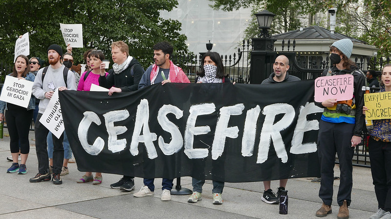 A Jewish Voice for Peace rally at the White House on 16 October 2023. Credit: Susan Melkisethian