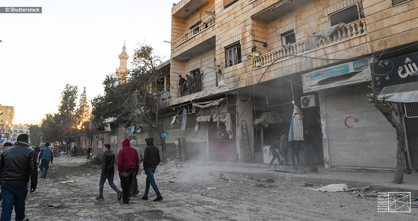 One of the damaged houses in Afrin, a Kurdish-majority region (western countryside of Aleppo). 2022. Source: Shutterstock.
